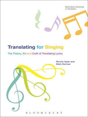 cover image of Translating For Singing